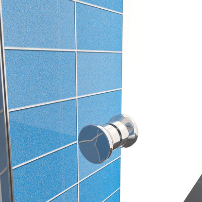Aica 185 cm Box Doccia per Nicchia Porta a Soffietto Vetro Temperato 5 mm Trasparente Profili Cromati Lucidi