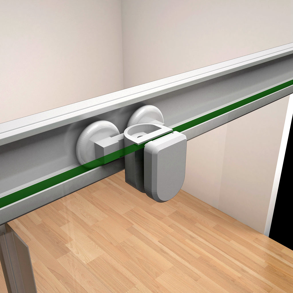 Aica 185 cm Box Doccia Angolare Porte Scorrevoli Vetro Temperato 5 mm Trasparente Telaio in alluminio di Elettroforesi Opaco