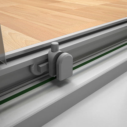 Aica 185 cm Box Doccia Angolare Porte Scorrevoli Vetro Temperato 5 mm Trasparente Telaio in alluminio di Elettroforesi Opaco