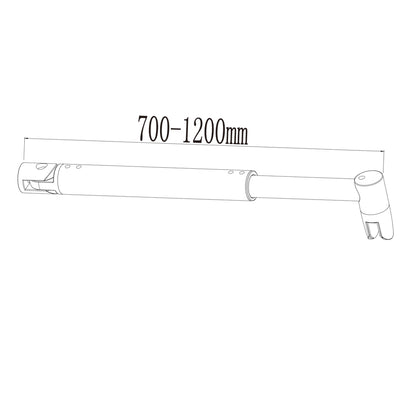 Box Doccia Walk In Parete Fissa 80-120cm Paretina Mobile 30/40 cm Vetro Temperato 8 mm Anticalcare 2 Ripiani Mensole Barra Stabilizzatrice 70-120cm