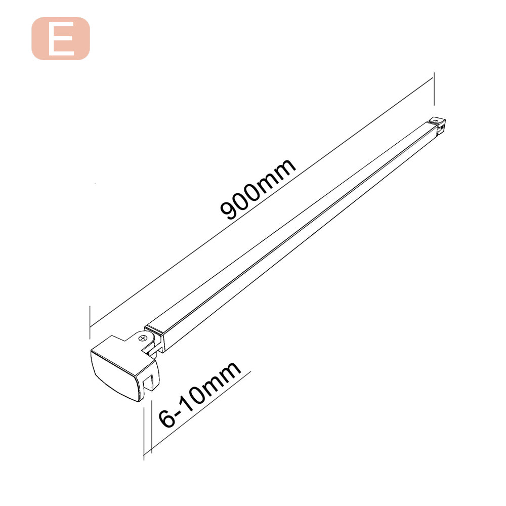 Aica Barra Stabilizzatrice Rinforzante Per Box Doccia Alluminio Cromato (Copy)
