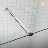 aica-parete-per-doccia- Aica parete per doccia con barra stabilizzatrice cristallo temperato trasparente anticalcare - Consegna gratuita