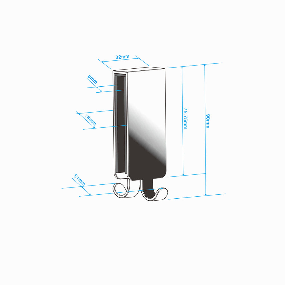 AICA porta-accessori portasciugamani adattabile box doccia in Vetro di spessore da 8-10 mm