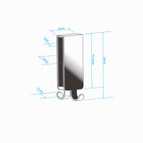 AICA porta-accessori portasciugamani adattabile box doccia in Vetro di spessore da 8-10 mm - Consegna gratuita