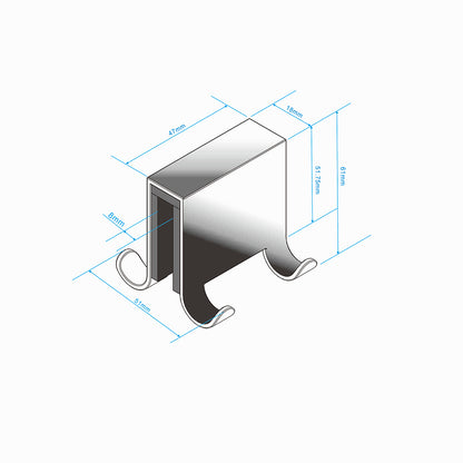 AICA porta-accessori portasciugamani adattabile box doccia in Vetro di spessore da 8-10 mm
