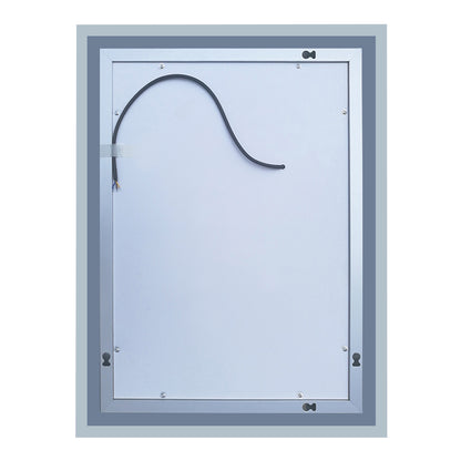 Specchio Per Trucco Da Parete A Parete Con Specchio A Led Per Il Bagno A Parete A Led Nuovo Pulsante,Bianco Freddo,Anti-Appannamento