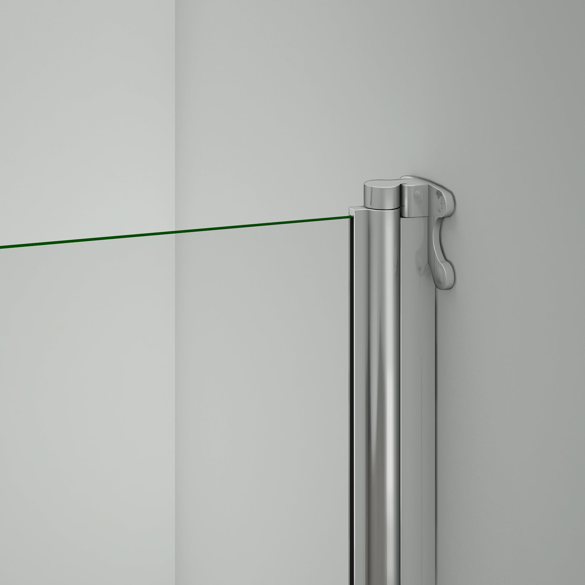 Aica Sopravasca Parete Per Vasca Girevole 180 Gradi in Vetro Temperato 5mm Trasparente Telaio Cromo Lucido 70x130 cm