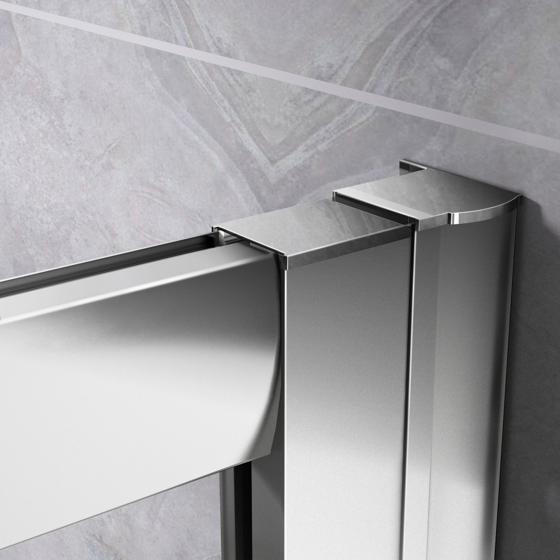 Aica 185 cm Box Doccia Semicircolare Apertura Scorrevole Vetro 6 mm Temperato Trasparente Anticalcare