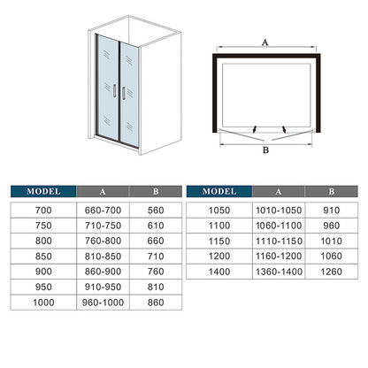Aica 185 cm Box doccia per Nicchia Porta Battente 2 Ante Saloon Vetro Temperato 5 mm Trasparente Profilo in Alluminio Processo di Elettroforesi