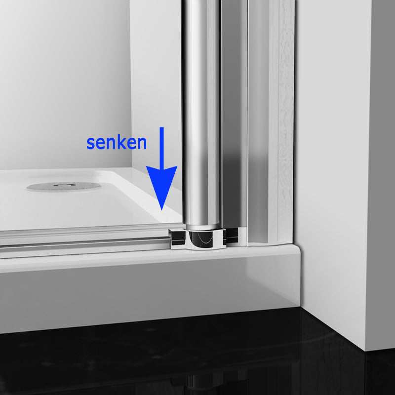 Aica Box Doccia Angolare Porta Battente Trasparente Vetro Temperato Anticalcare Barra Stabilizzatrice da 90/140cm Alto 187cm