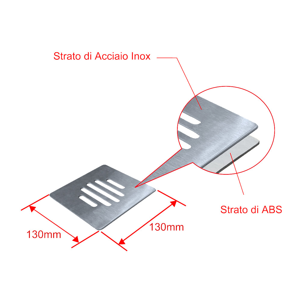 Piatto Doccia Bianco di Spessore da 3cm Ultrasottile in Marmo e Resina Effetto Ardesia Ruvido Piletta e Tubo inclusi