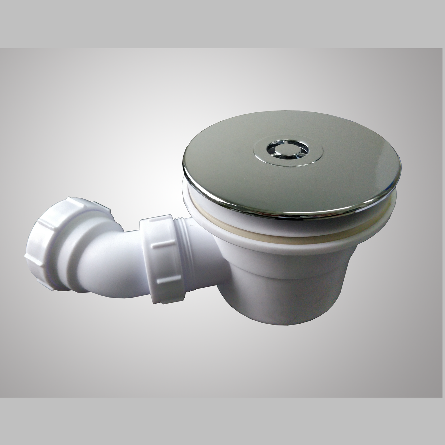 Sifone Pilettone Diametro 90 mm Coperchio In ABS Cromato Lucido+Tubo Di Scarico Regolabile Per Piatto Doccia Aica