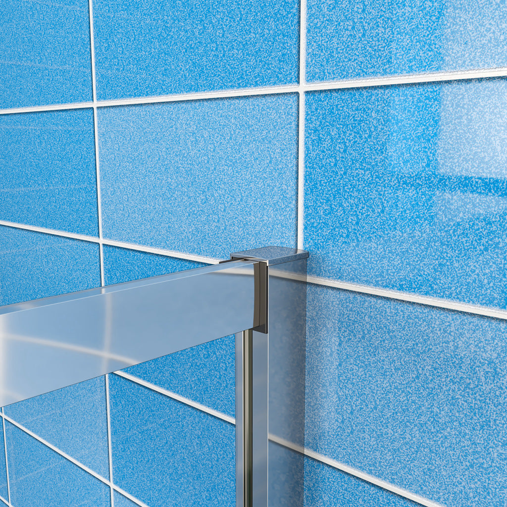 AICA 185 cm Box Doccia Semicircolare Porte Scorrevoli Vetro Temperato 6 mm Trasparente Anticalcare Telaio Cromato Lucido