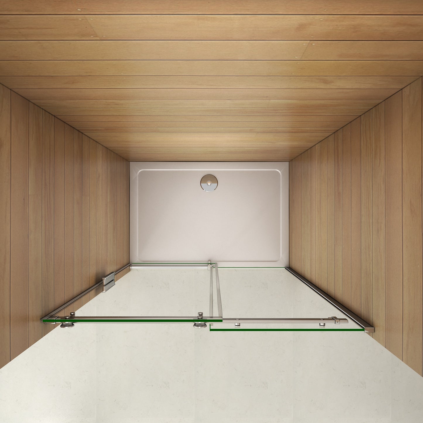 Aica 195cm Porta Doccia Per Nicchia Anta Scorrevole Ingresso Laterale In Vetro 6mm Temperato Trasparente Telai In Alluminio Cromato Lucido