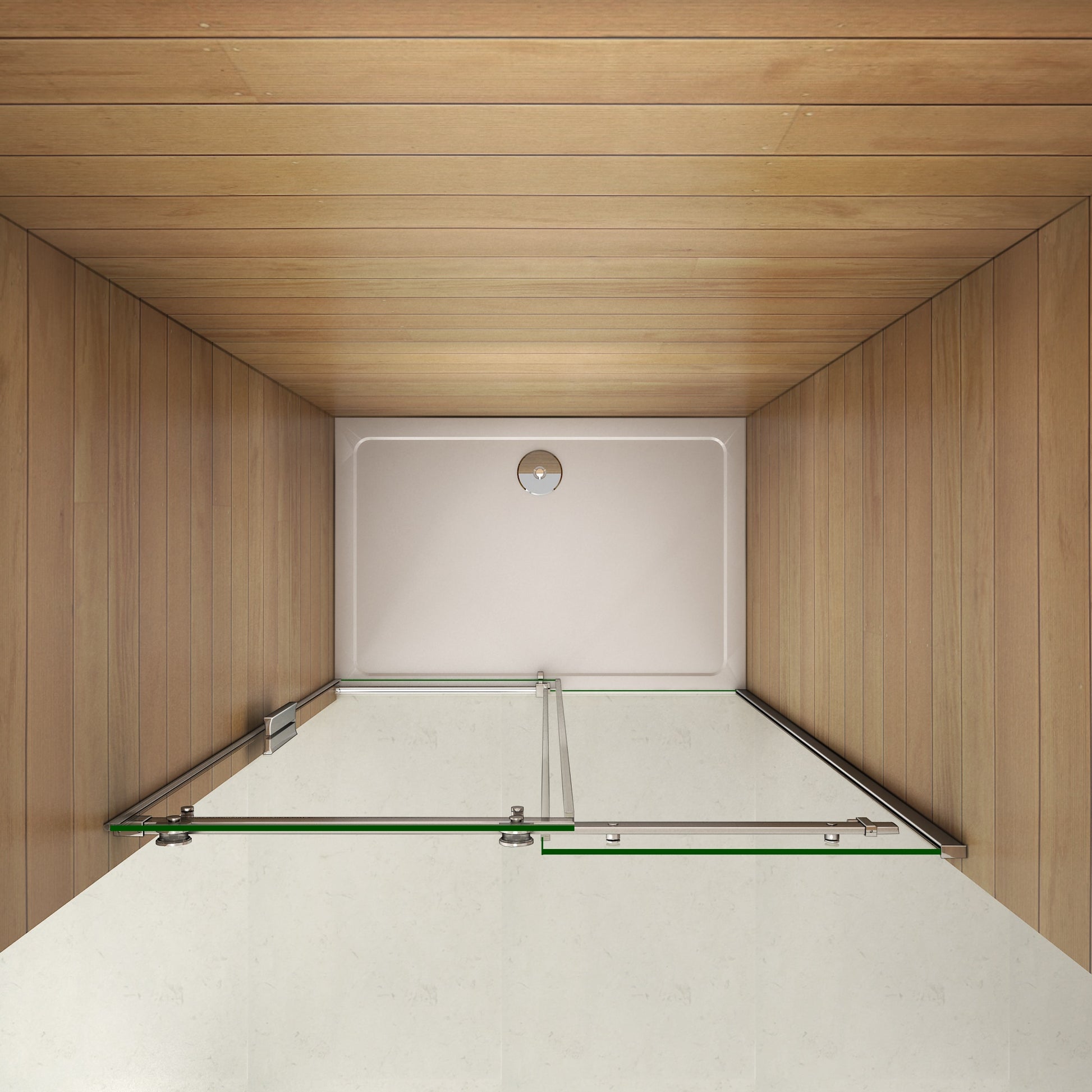 Aica 195cm Porta Doccia Per Nicchia Anta Scorrevole Ingresso Laterale In Vetro 6mm Temperato Trasparente Telai In Alluminio Cromato Lucido