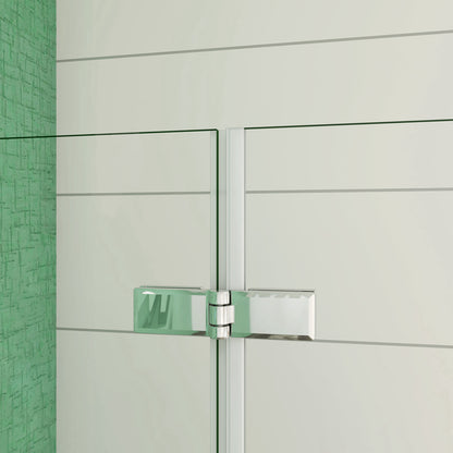 Aica 140 cm Sopravasca da Bagno Due Ante Mobili verso Sinistro/Destro Vetro 6mm Temperato Anticalcare Fascie Centrali in Serigrafato Bianco Opaco