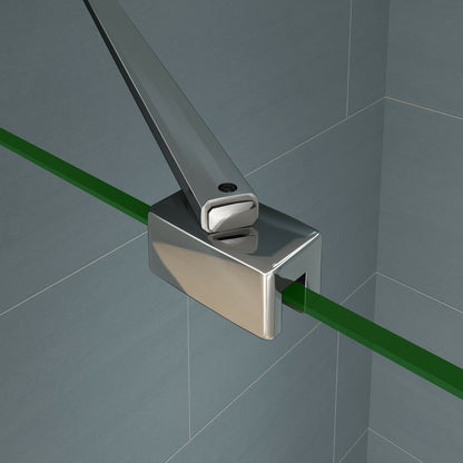 Aica Box Doccia Angolare Porta Pieghevole A Libro Vetro 6 mm Temperato Anticalcare Con Barra Stabilizzatrice Alta 185cm