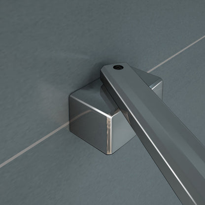 Aica Box Doccia Angolare Porta Pieghevole A Libro Vetro 6 mm Temperato Anticalcare Con Barra Stabilizzatrice Alta 185cm