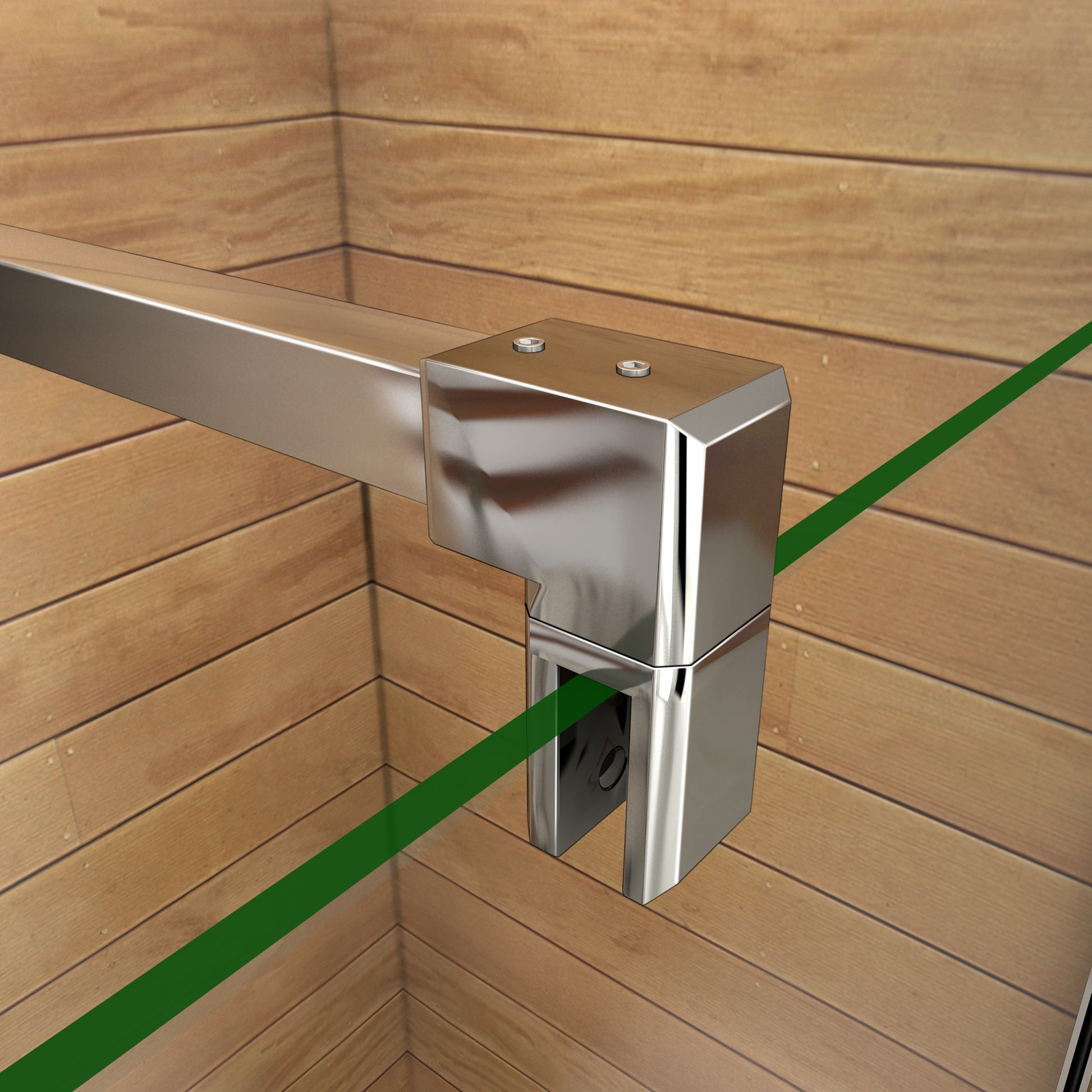 Aica Parete Per Doccia Walk In Alta 200cm Con Paretina Mobile 30/40cm Vetro 8mm Temperato Trasparente Anticalcare Barra Stabilizzatrice 90 cm