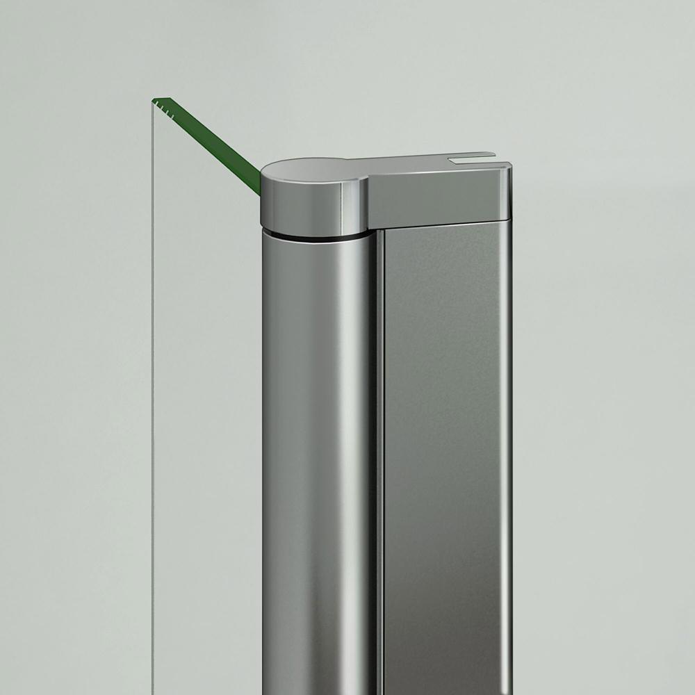 Aica Paretina movibile per Walk In Altezza 190/200 cm Parete Per Doccia Vetro Temperato Trasparente da 8 mm Anticalcare Telaio Cromato Lucido