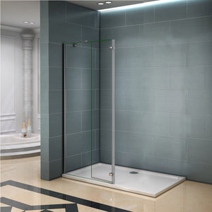 aica-parete-per-doccia-con-lato-fisso- Aica box doccia walk in composta da una parete fissa e una paretina a battente,barra stabilizzatrice 45cm