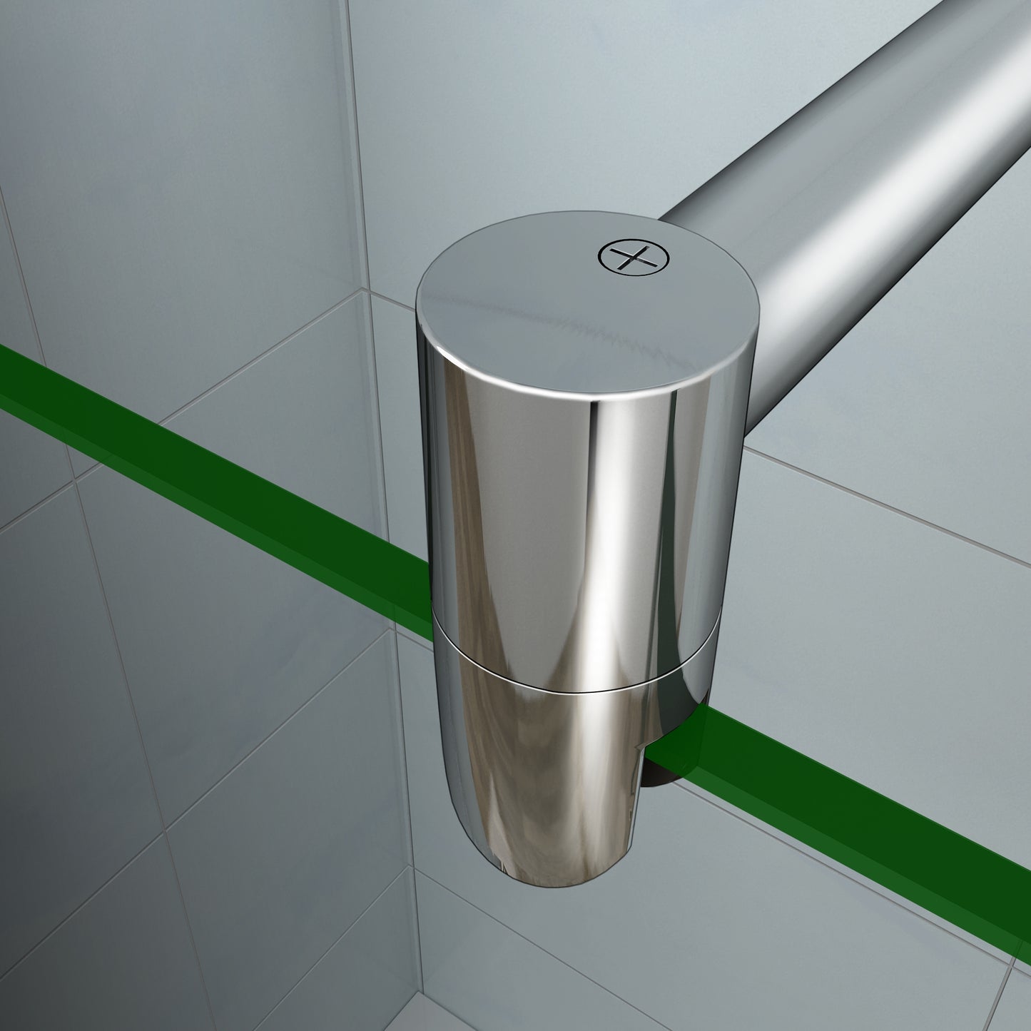 Aica 200cm Parete Per Doccia Walk In Vetro Temperato Trasparente Anticalcare 8mm Con Barra Stabilizzatrice regolabile da 70-120cm misure varie