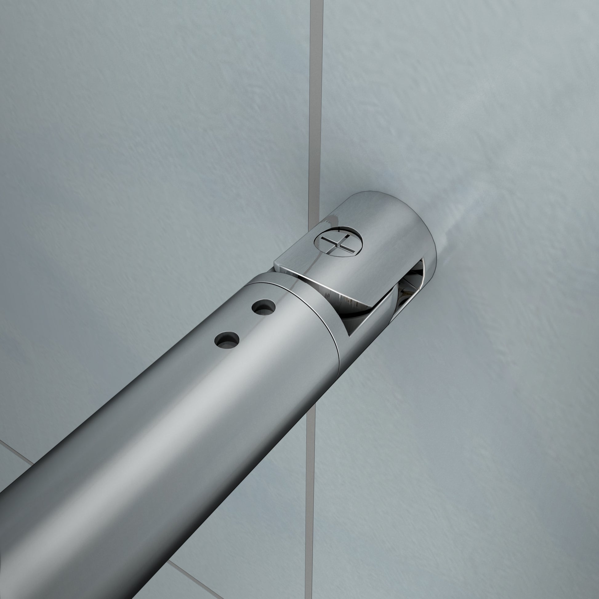 Aica 200cm Parete Per Doccia Walk In Vetro Temperato Trasparente Anticalcare 8mm Con Barra Stabilizzatrice regolabile da 70-120cm misure varie