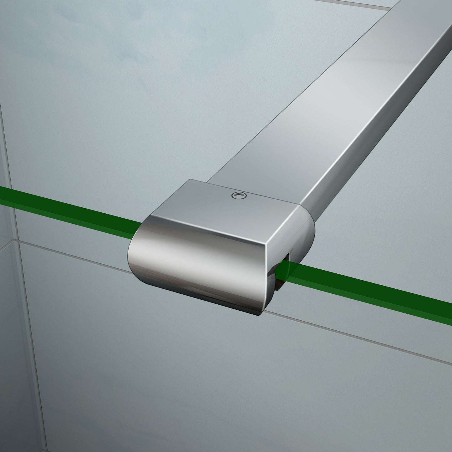 Aica 200cm Parete Per Doccia Walk In Vetro Temperato Trasparente Anticalcare 8mm Con Barra Stabilizzatrice Tagliabile da 90cm misure varie