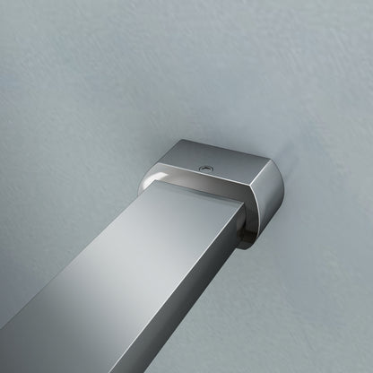 Aica 200 cm Parete Per Doccia Walk In Vetro Temperato Trasparente Anticalcare 8 mm Con Barra Stabilizzatrice Tagliabile da 140 cm misure varie