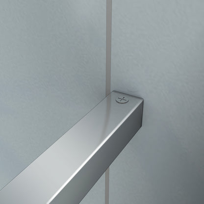 Aica 200 cm Parete Per Doccia Walk In Vetro Temperato Trasparente Anticalcare 8 mm Con Barra Stabilizzatrice Tagliabile da 140 cm misure varie