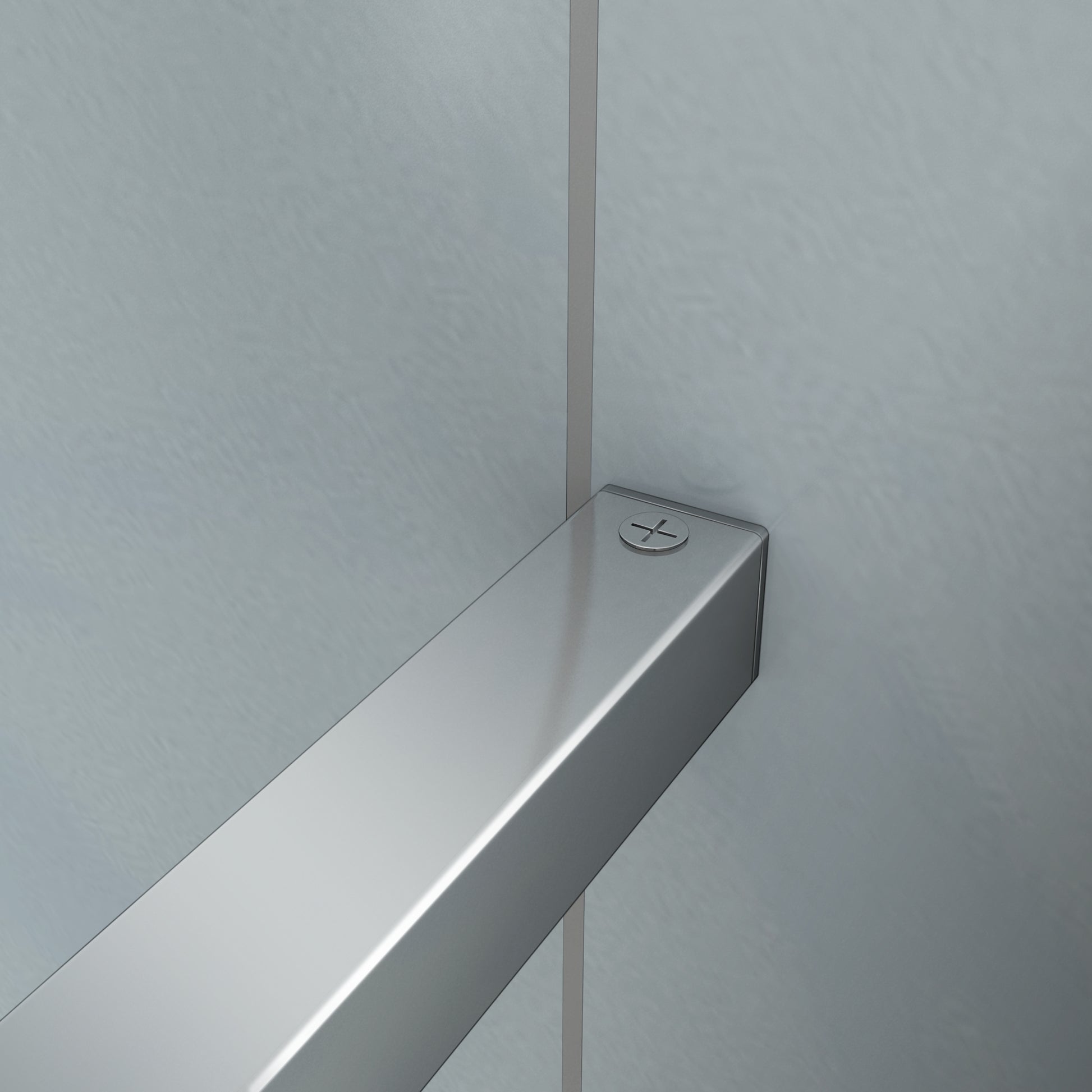 Aica 200 cm Parete Per Doccia Walk In Vetro Temperato Trasparente Anticalcare 8 mm Con Barra Stabilizzatrice Tagliabile da 90 cm misure varie