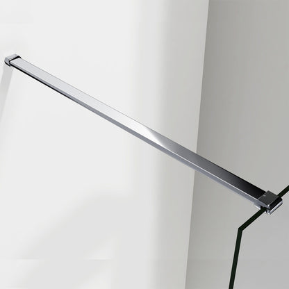 Aica Walk In Alta 200 cm Parete Per Doccia Vetro 8mm Temperato Anticalcare Fascia Centrale Opaca Barra Stabilizzatrice 140cm Piatto Doccia