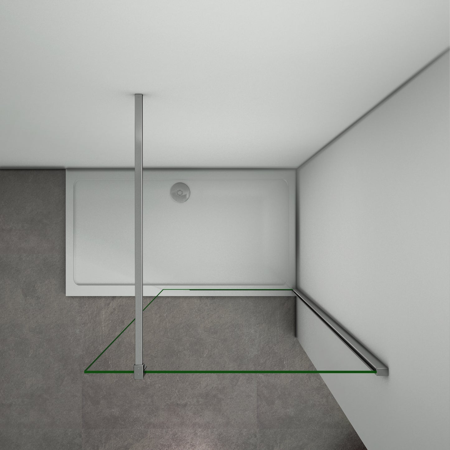 Aica Walk In Parete Per Doccia Con Barra Stabilizzatrice 140cm Vetro 8mm Temperato Trasparente Anticalcare Alta 200 cm