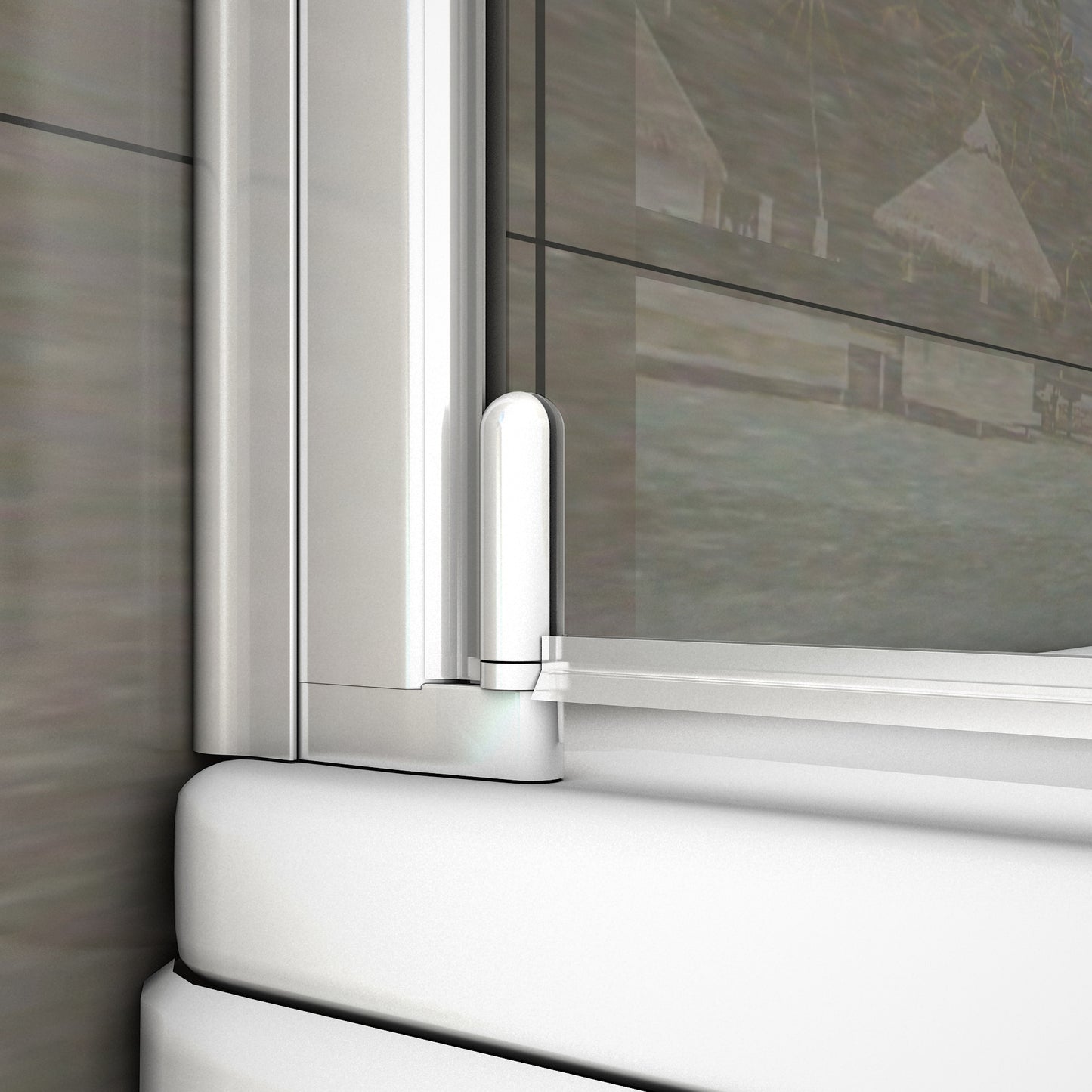 Aica Sopravasca 80x140cm Parete Per Vasca Pannello Singolo Vetro Temperato 4 mm Trasparente Telaio Con Processo Di Elettroforesi