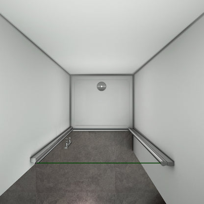 Porta Doccia Per Nicchia Porta Apertura A Battente 187cm Con Piatti Doccia Verso Esterno Vetro Temperato Anticalcare