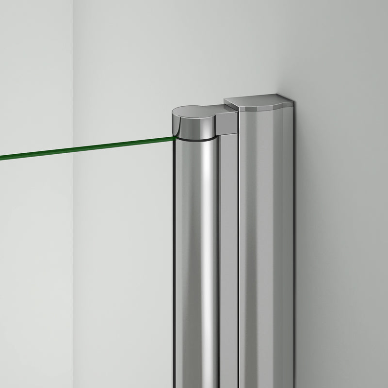 Aica Porta Doccia H 197cm Per Nicchia Porta Apertura A Battente Con Piatti Doccia Verso Esterno Vetro Temperato Trasparente Anticalcare