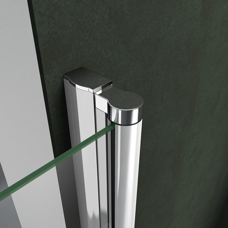 Aica 187cm Box Doccia Angolare Doppia Porta a Battente Rotazione Di 180 Gradi In Vetro Temperato 6mm Anticalcare Trasparente varie dimensioni