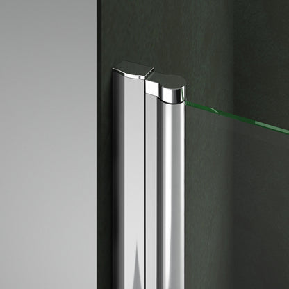 Aica 197cm Box Doccia Angolare Doppia Porta a Battente Rotazione Di 180 Gradi In Vetro Temperato 6mm Anticalcare Trasparente varie dimensioni