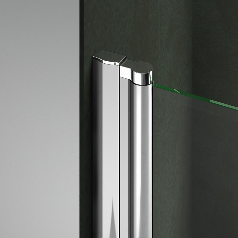 Aica 187/197 cm Box Doccia Angolare Doppia Porta a Battente Rotazione Di 180 Gradi In Vetro Temperato 6mm Anticalcare Trasparente