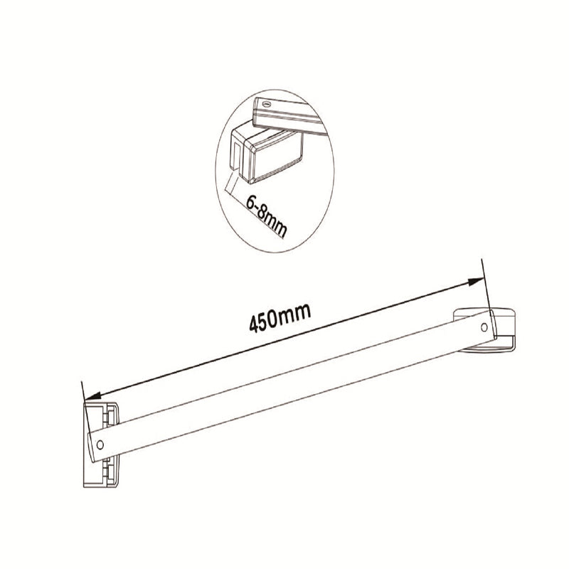 Aica Box Doccia Angolare Porta Battente Vetro 6 mm Temperato Anticalcare con Barra Stabilizzatrice da 45 cm Alto 197 cm