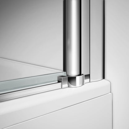 Aica 197cm Porta Doccia Per Nicchia Doppie Ante Battenti Saloon In Vetro 6 mm Temperato Trasparente Anticalcare