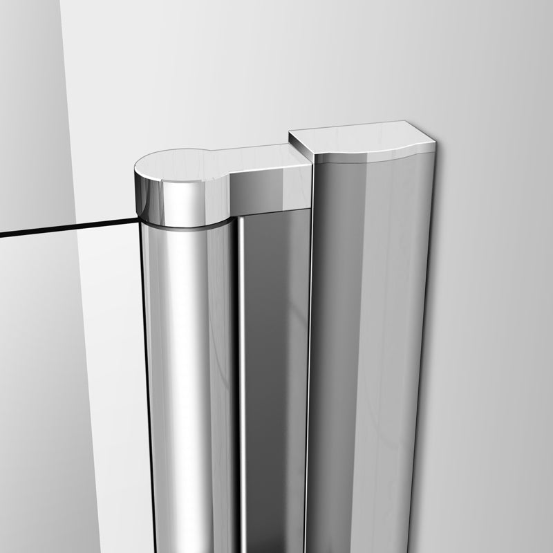 Aica 197cm Porta Doccia Per Nicchia Doppie Ante Battenti Saloon In Vetro 6 mm Temperato Trasparente Anticalcare