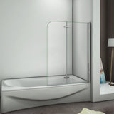 aica-Sopravasca- Aica box doccia sopravasca alta 140cm parete da vasca movibile 180° cristallo 6mm trasparente - Consegna gratuita
