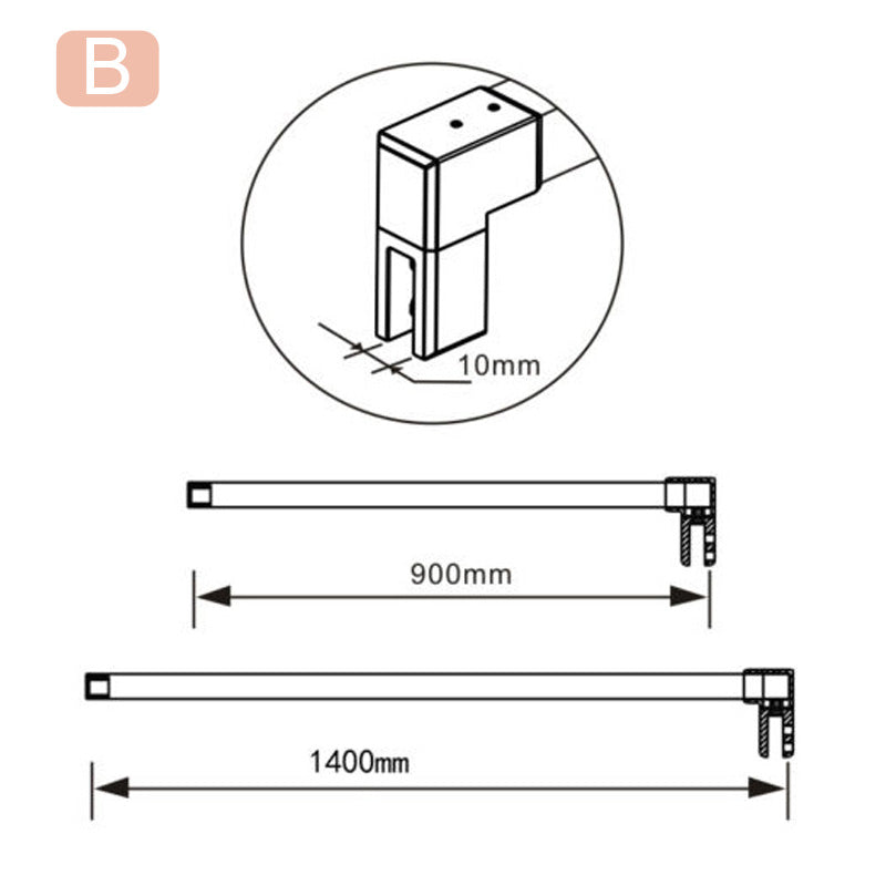 Aica Barra Stabilizzatrice Rinforzante Per Box Doccia Alluminio Cromato (Copy)