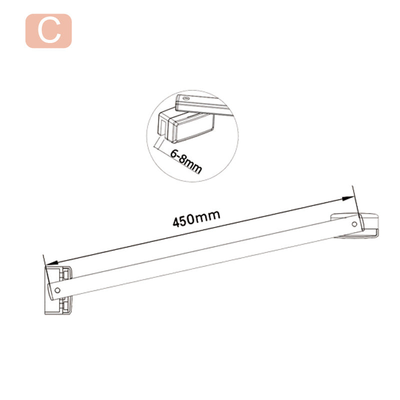 Aica Barra Stabilizzatrice Rinforzante Per Box Doccia Alluminio Cromato (Copy)