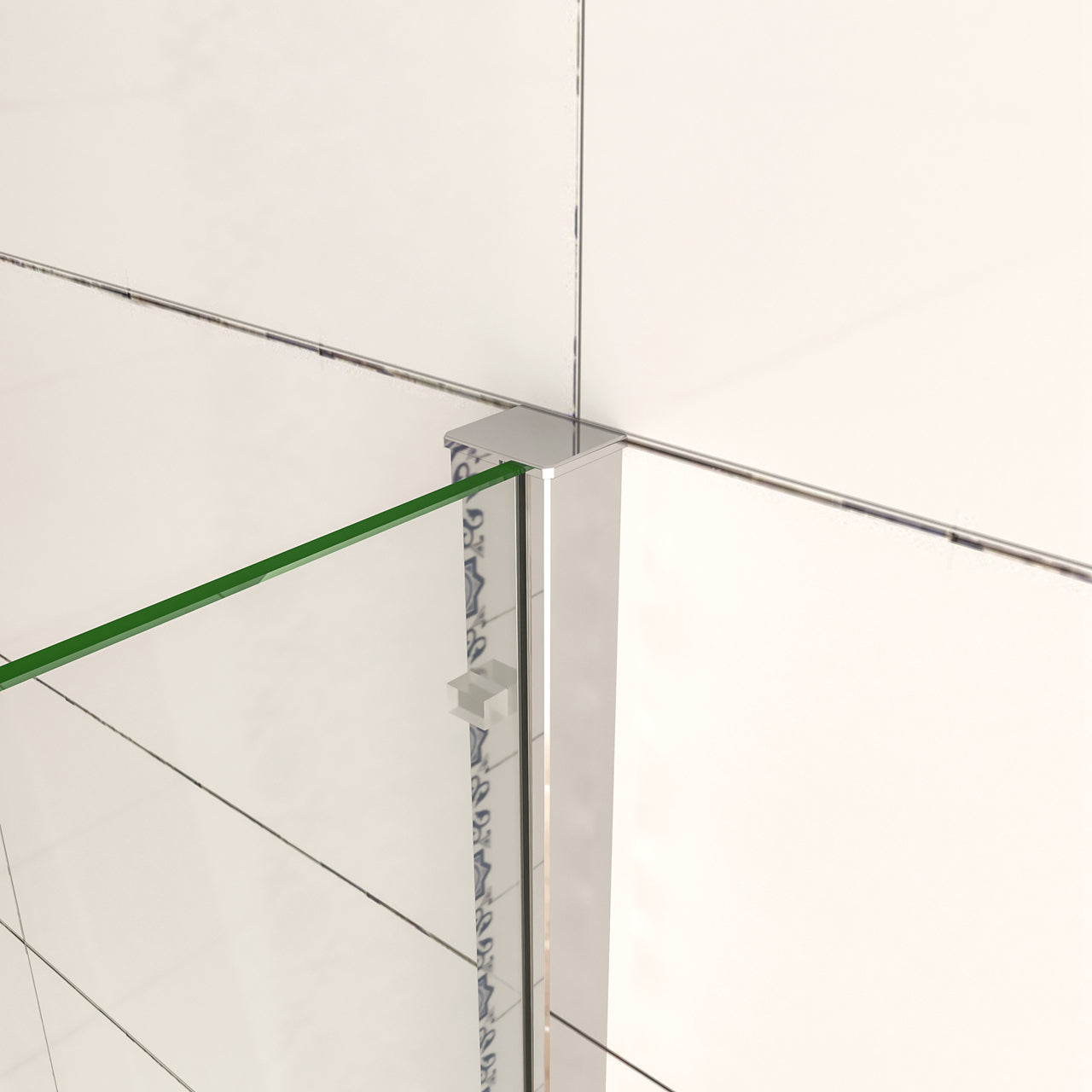 Aica 195 cm Porta Doccia Per Nicchia Anta Scorrevole in Vetro 8 mm Temperato Trasparente Anticalcare Rinforzata da Barra Stabilizzatrice