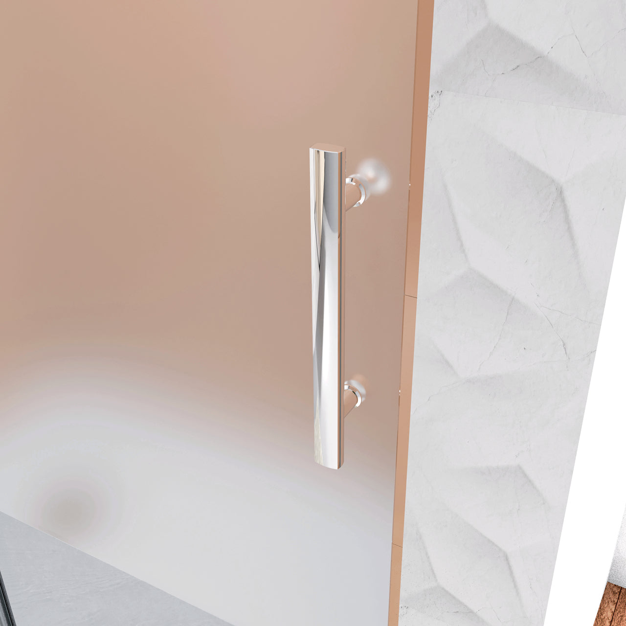 120x190cm Box Doccia per Nicchia Porta Scorrevole in Vetro Temperato 6mm Anticalcare Fascia Satinata Centrale Profilo Cromo Lucido