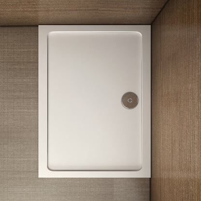 Aica Parete Per Doccia Walk In Alta 200cm Vetro Temperato Trasparente Anticalcare 8mm Barra Stabilizzatrice Da 140 cm Piatto Doccia Incluso