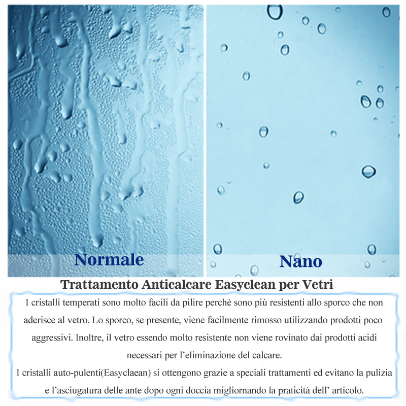 Aica Cabina Doccia Angolare Scorrevole Vetro Temperato Opaco 6mm
