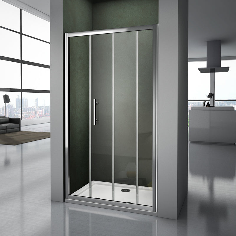 aica-porta-a-scorrimento- Aica cabina doccia 185cm per nicchia porta bagno scorrevole cristallo temperato trasparente alta 185cm larga - Consegna gratuita